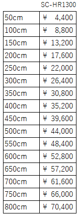 SC-HR1300i4000~/50cm ؂蔄肢܂j