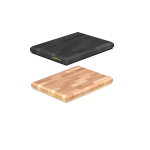 自然材つき板（モアビ）ゴムの木ランバーコア材オーディオボード　AB-777（N/B）